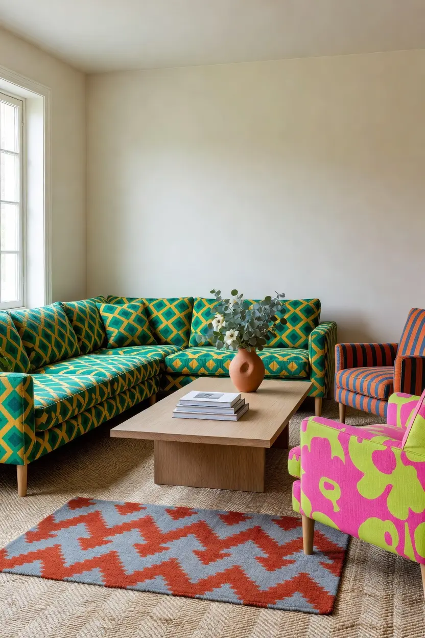 Funky Color Pop Seating Room Ideas