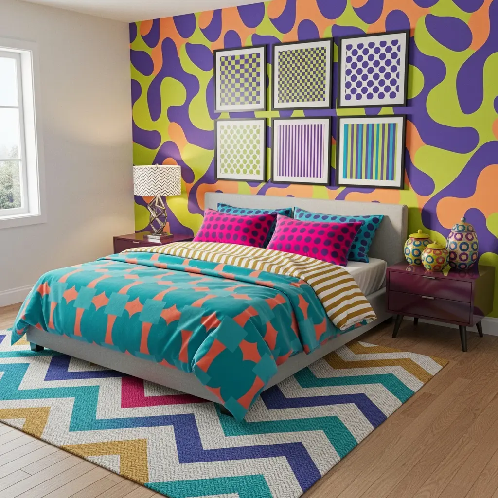 Funky Color Pop Bedroom Ideas
