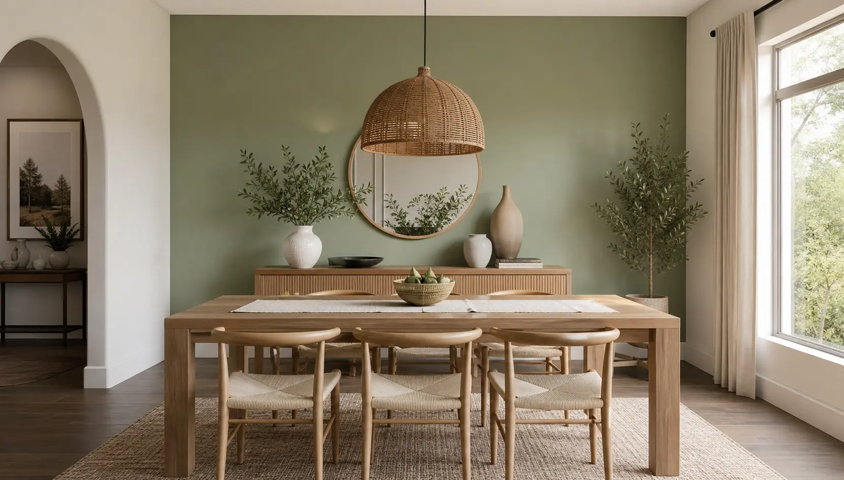 Modern Sage Green Dining Room Makeover Ideas