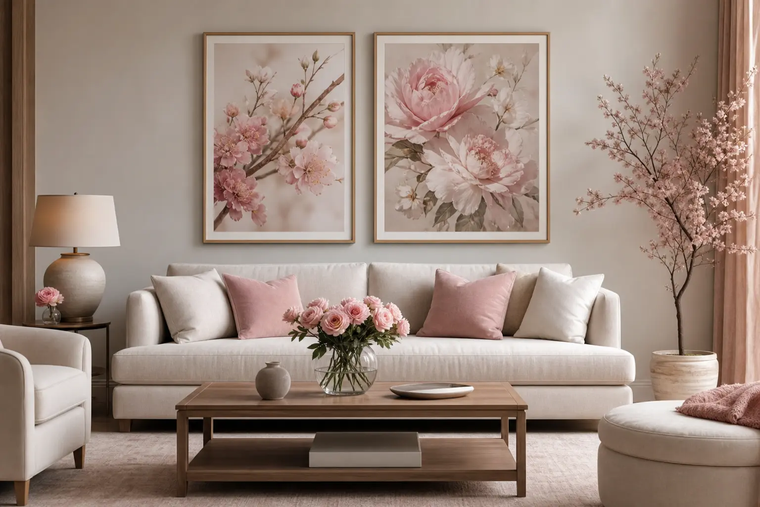 Pink Floral Wall Decor Ideas