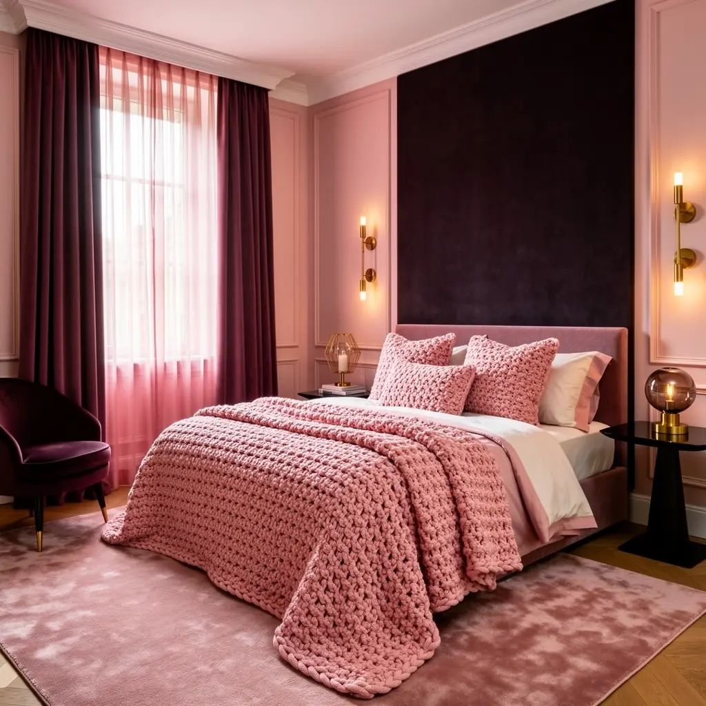 Luxury Pink Crochet Bedroom