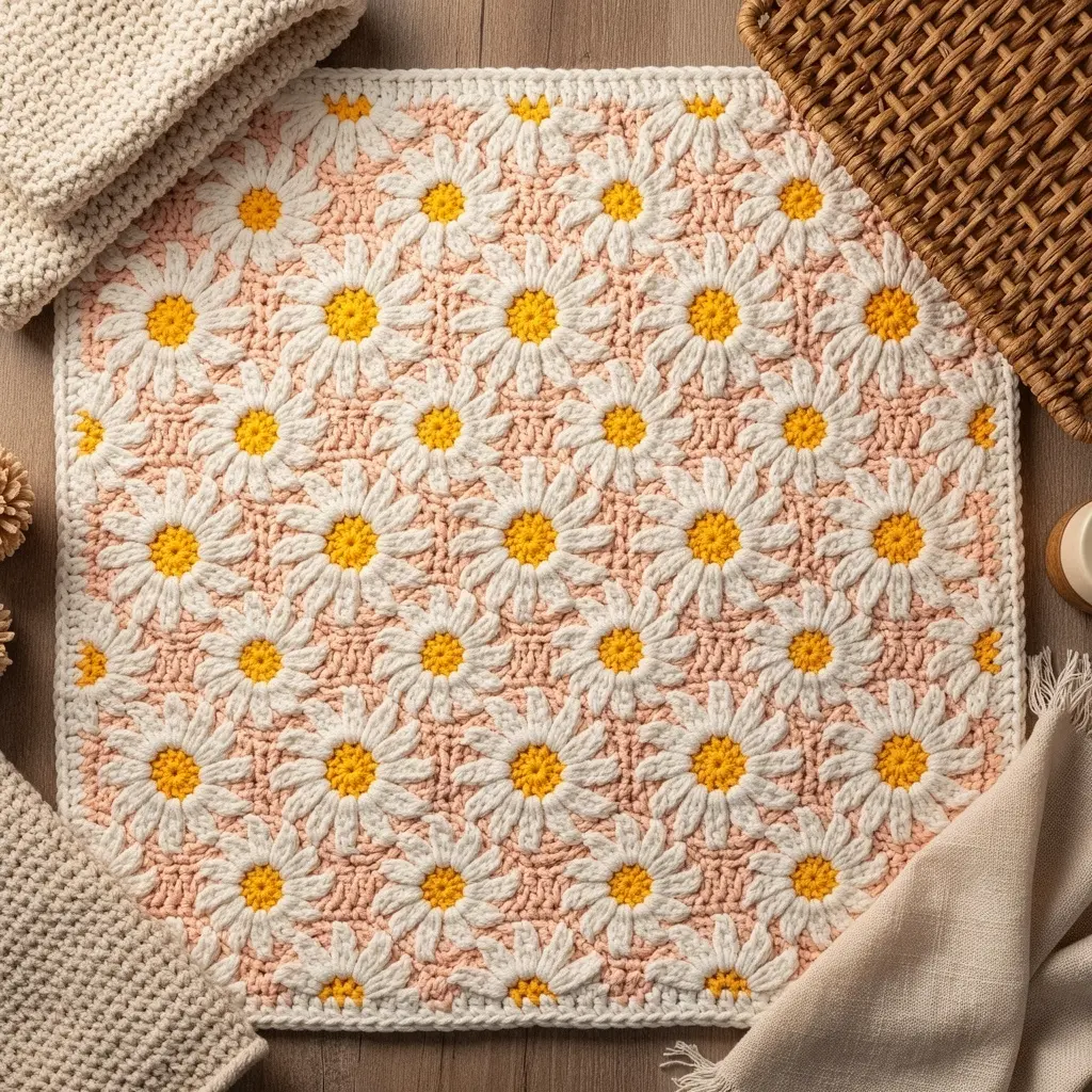 Cozy Crochet Daisy Blanket