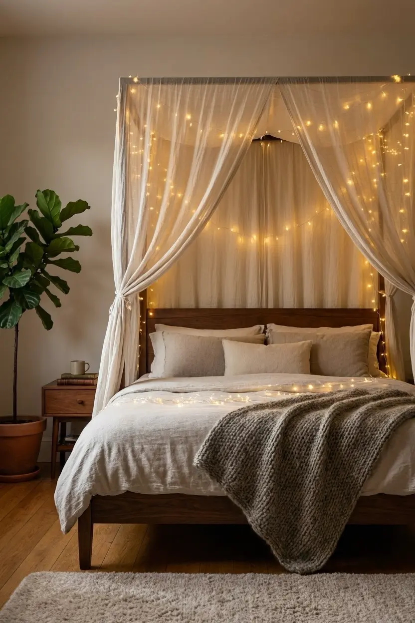Cozy Bedroom Ideas with Fairy Lights