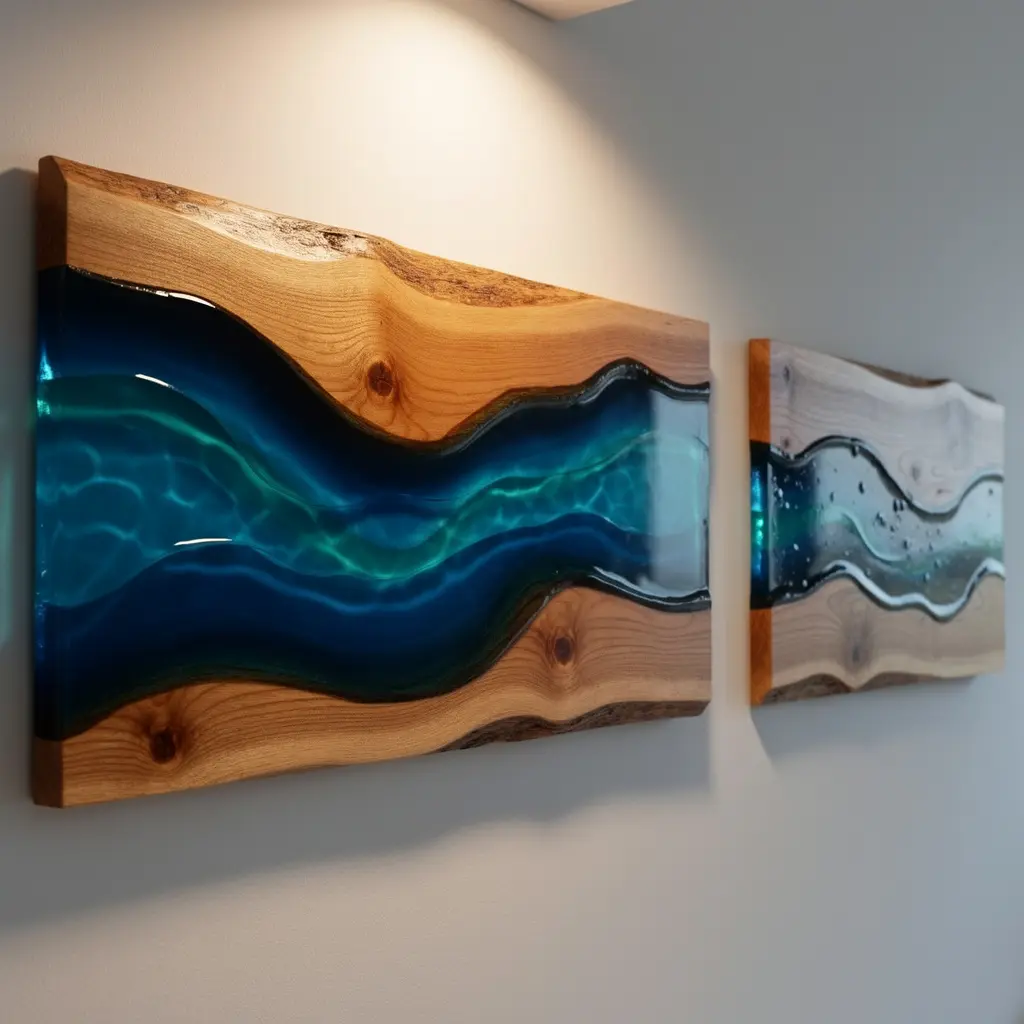 DIY Resin River Wall Art