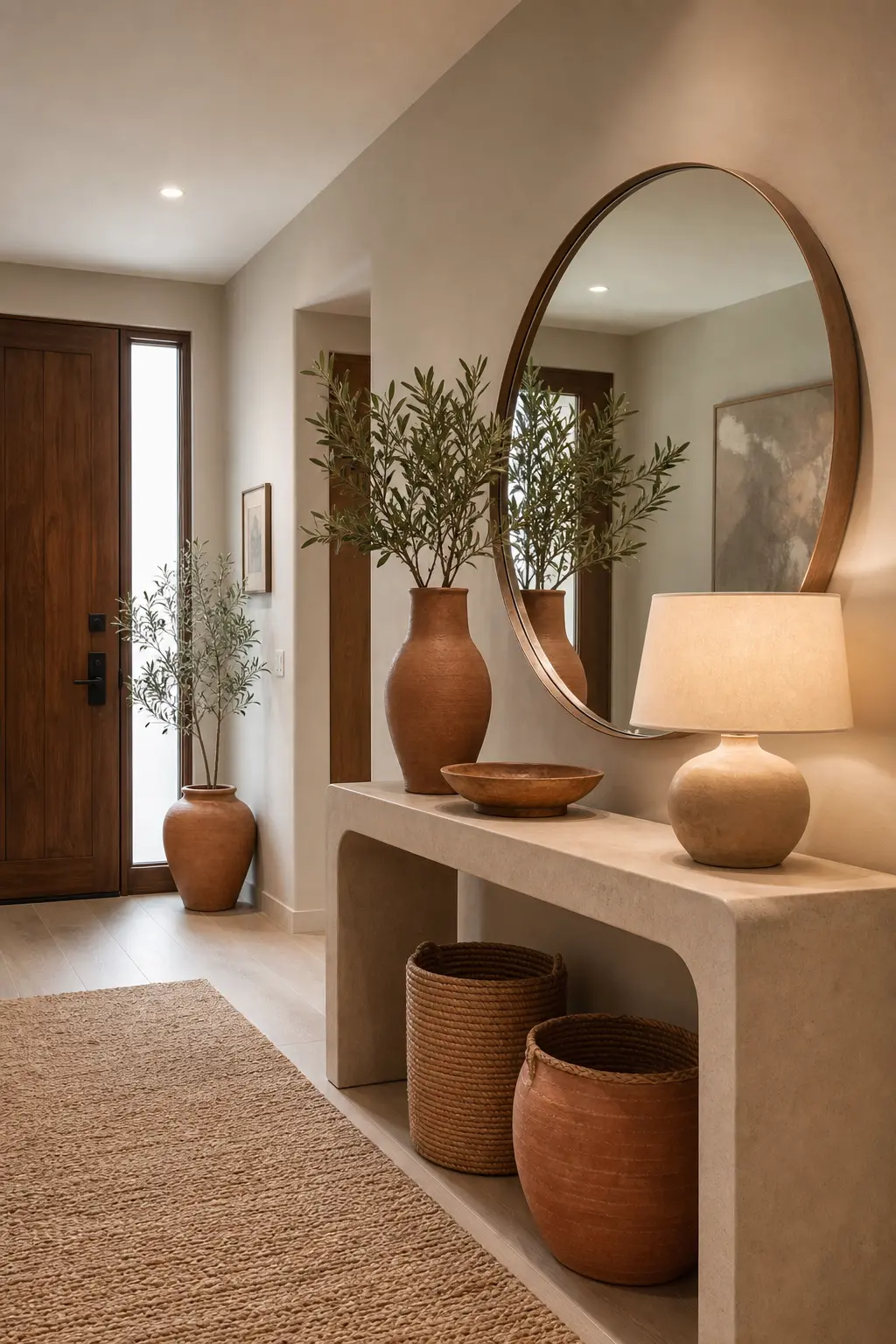 Terracotta and Sand Beige Entryway Decor Ideas