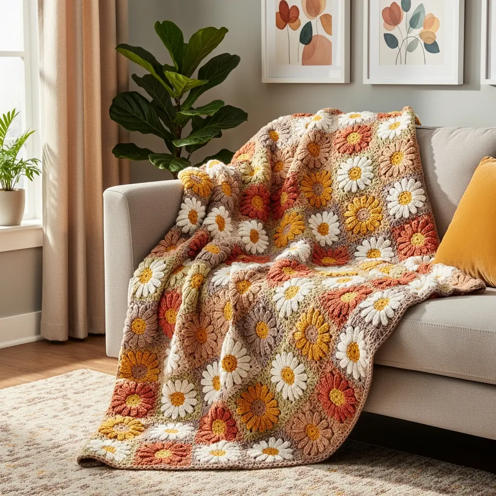 Cozy Crochet Daisy Blanket