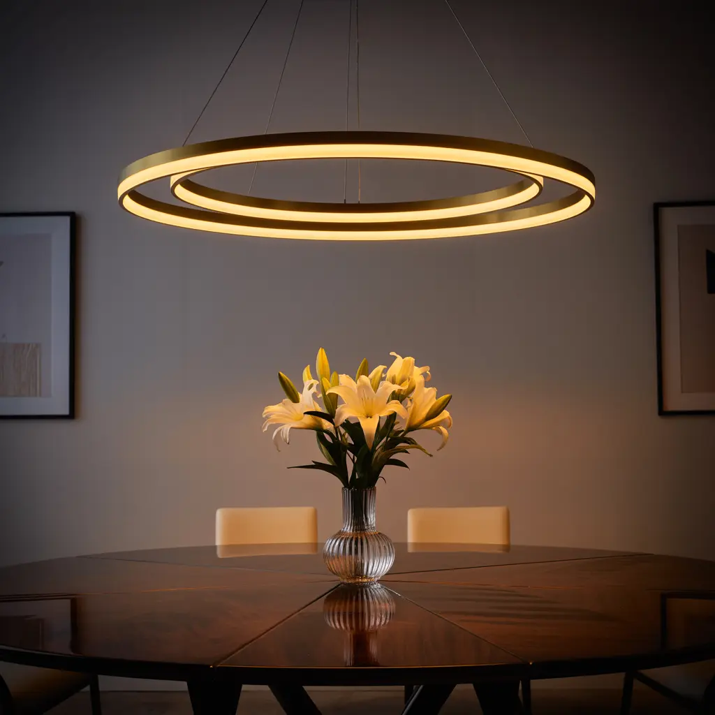 Modern LED Ring Chandelier Ideas
