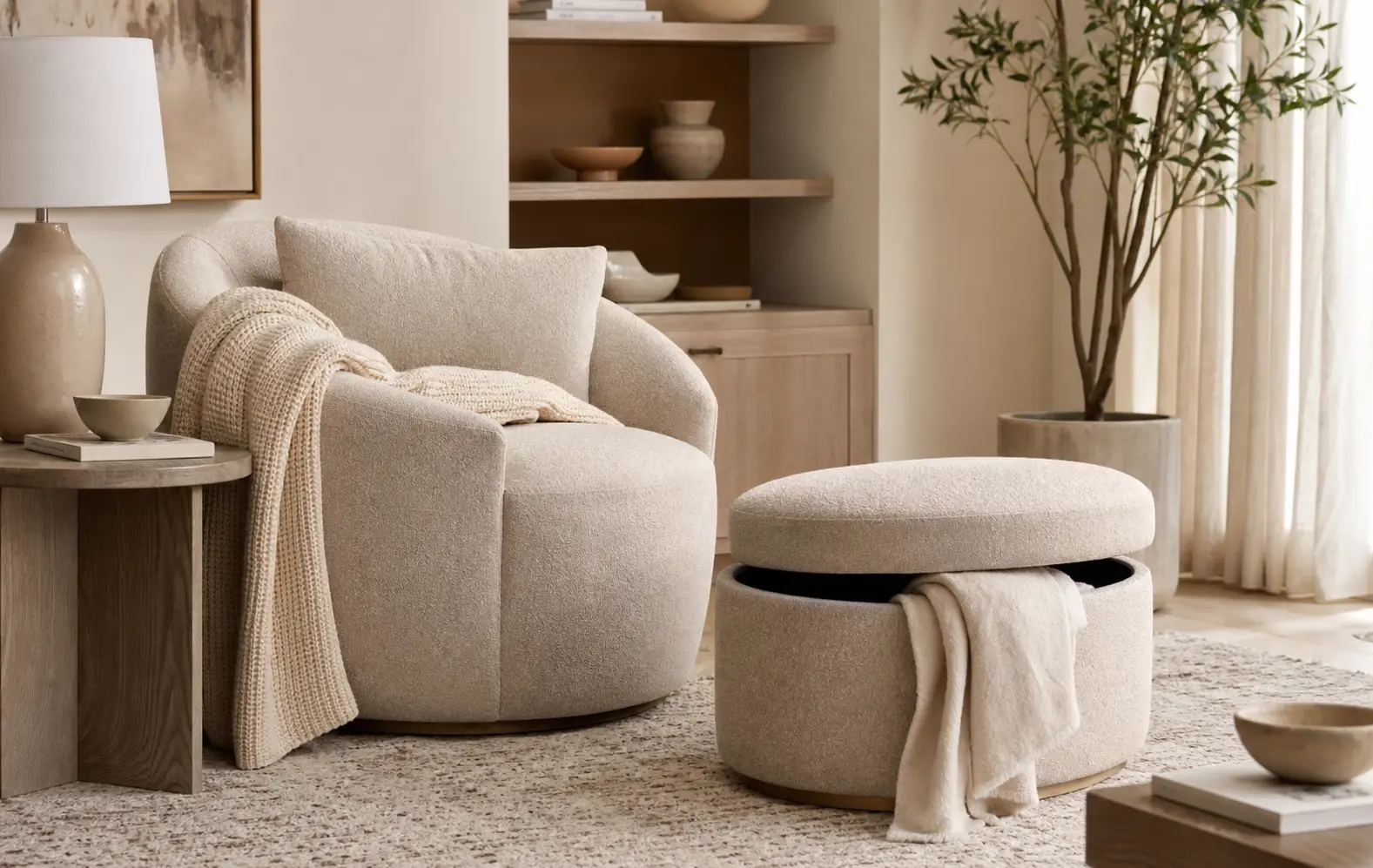 Modern Accent Chair with Ottoman Ideas