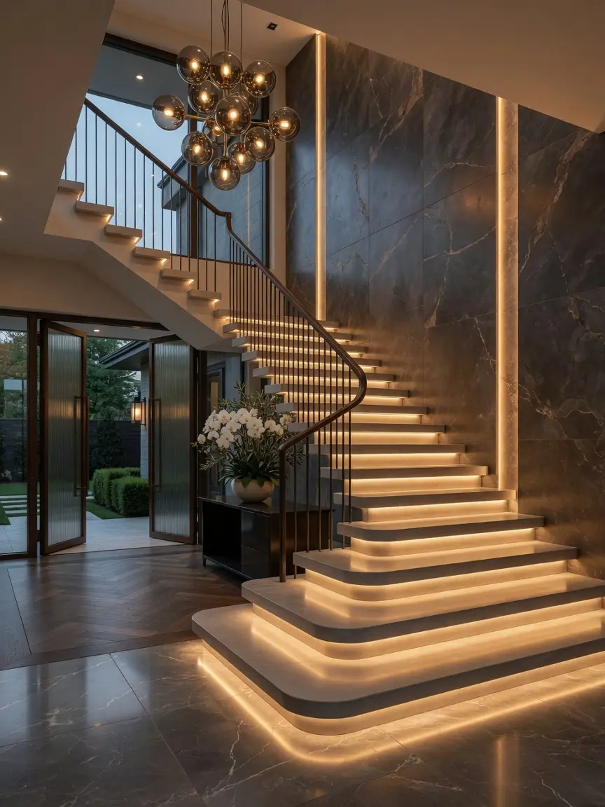Modern LED Staircase Design Ideas