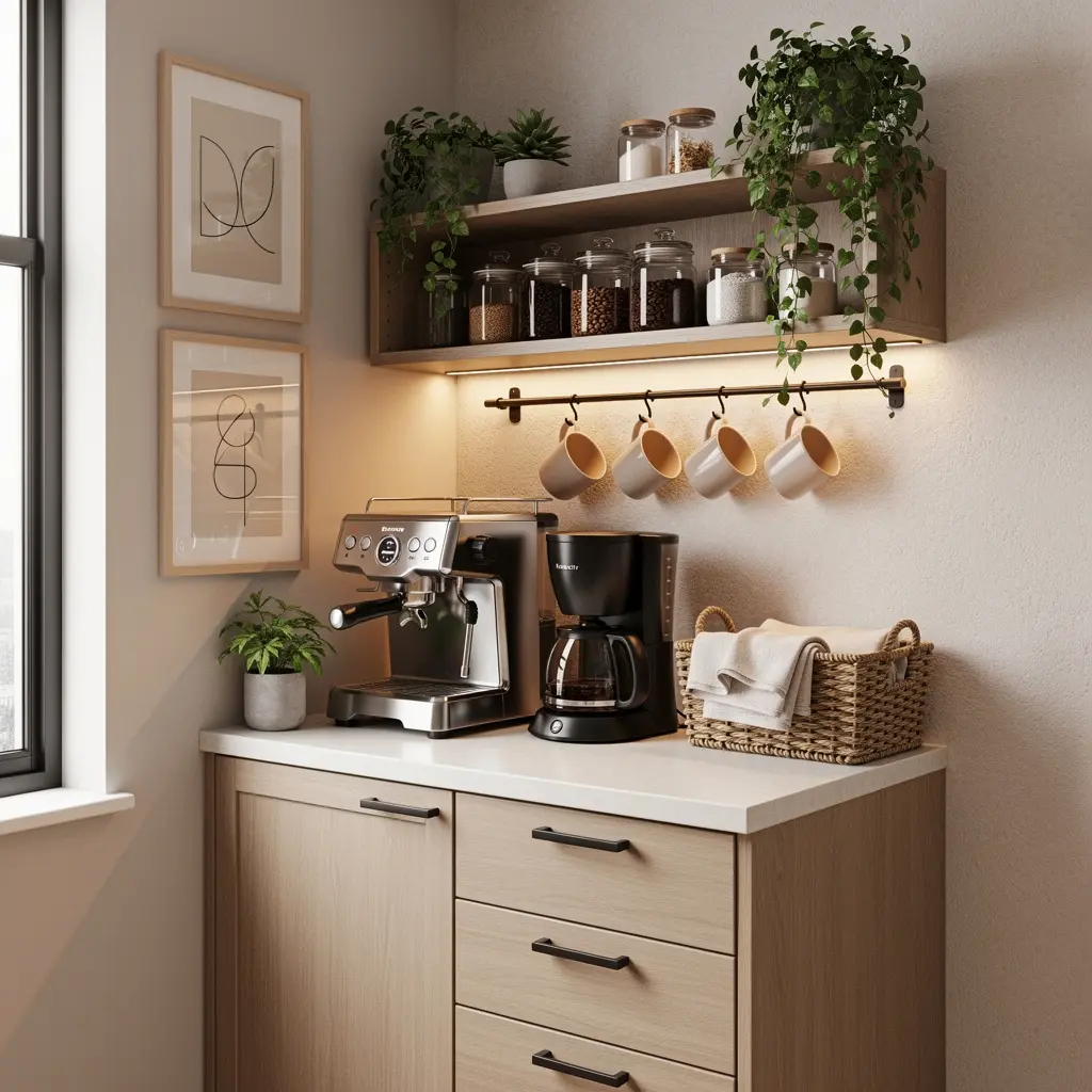 Cozy Aesthetic Coffee Bar Ideas