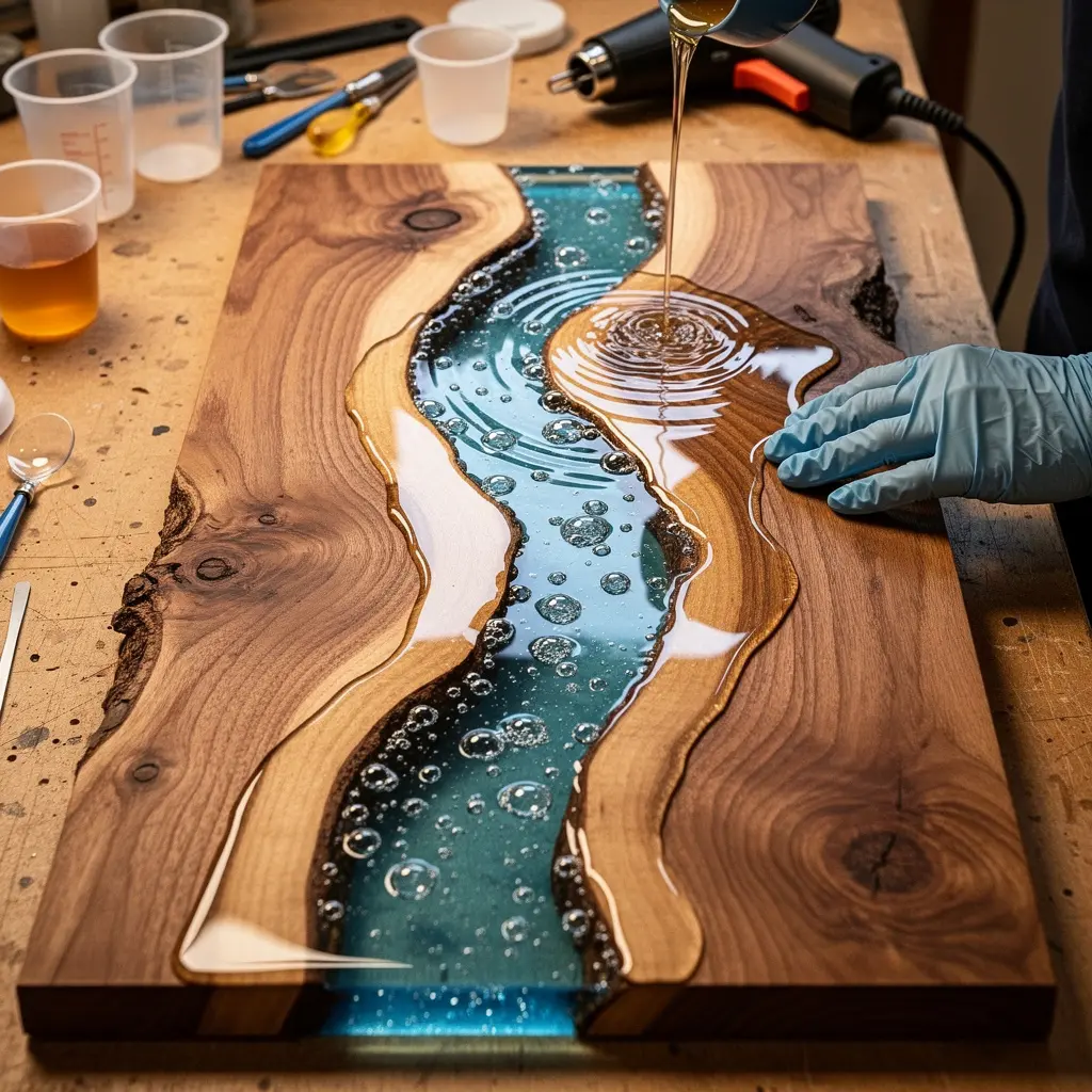 DIY Resin River Wall Art