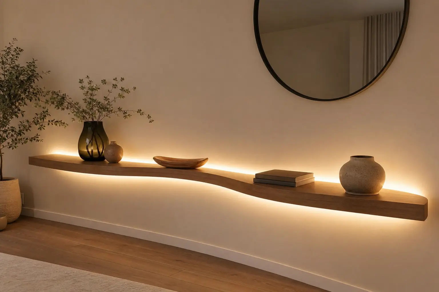 DIY Curved Floating Shelf Ideas