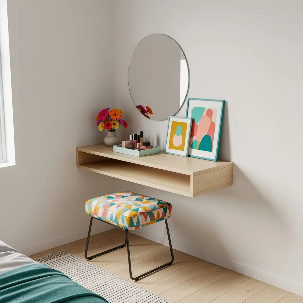 Modern Colorful Pop Vanity Corner Ideas