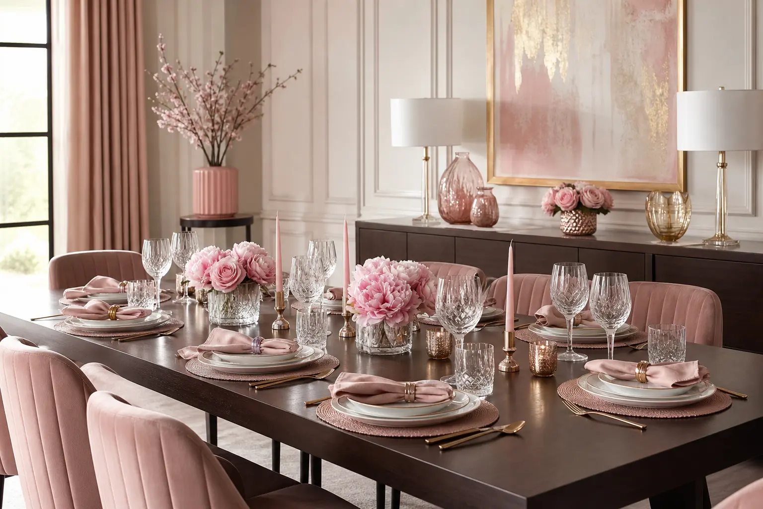 Blush Pink Dining Room Decor Ideas
