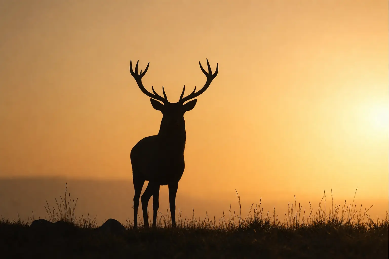 Golden Hour Stag Minimalist Nature Wall Art Ideas