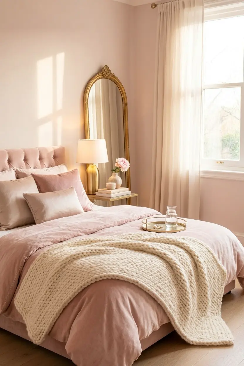 Cozy Blush Pink Bedroom Ideas for Couples