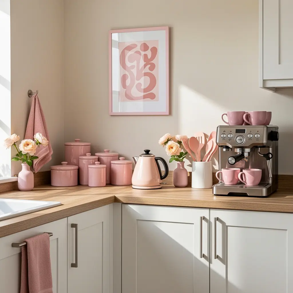 Cute Pink Kitchen Decor