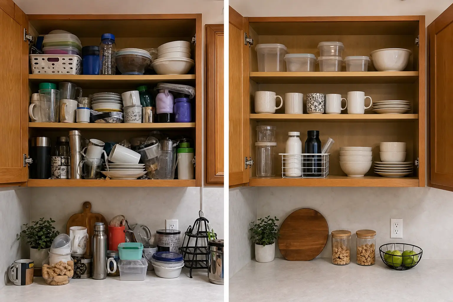 Kitchen Clutter Before & After Transformation Ideas
