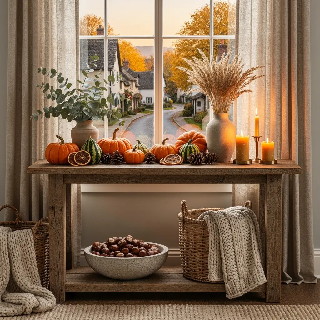 Cozy Fall Village Home Decor