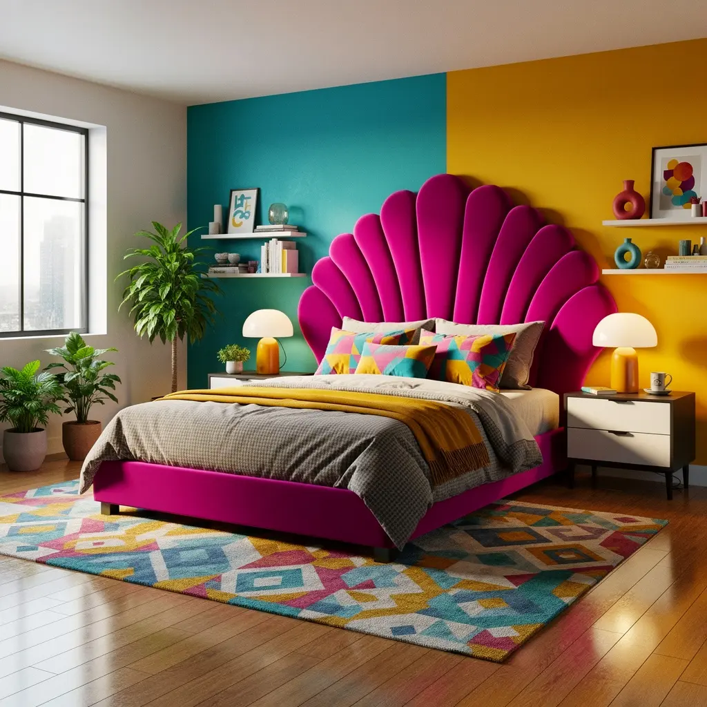 Funky Color Pop Bedroom Ideas