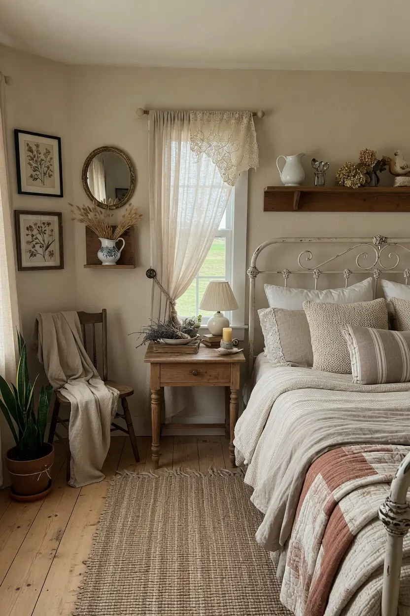 Aesthetic Farmhouse Bedroom Ideas
