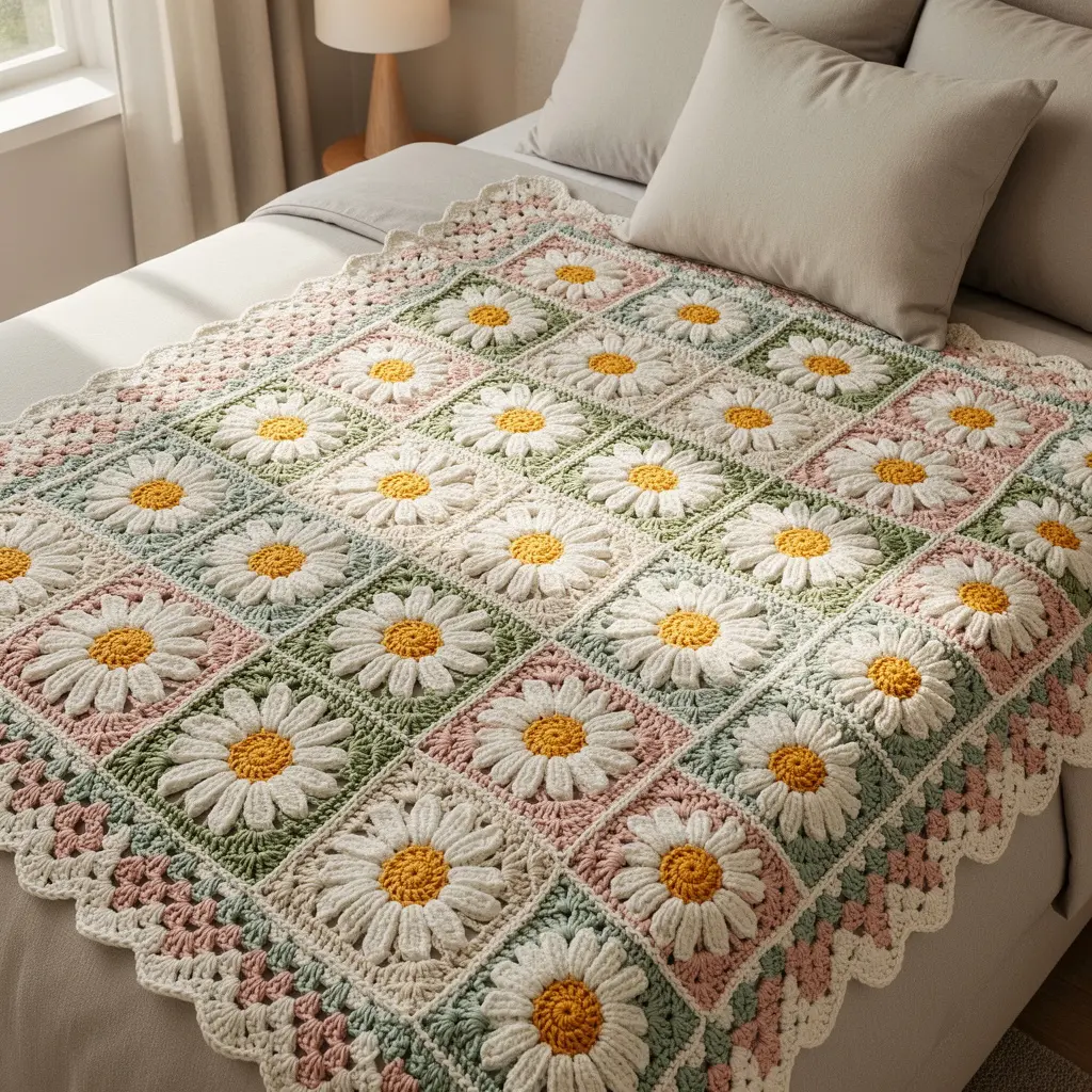 Cozy Crochet Daisy Blanket