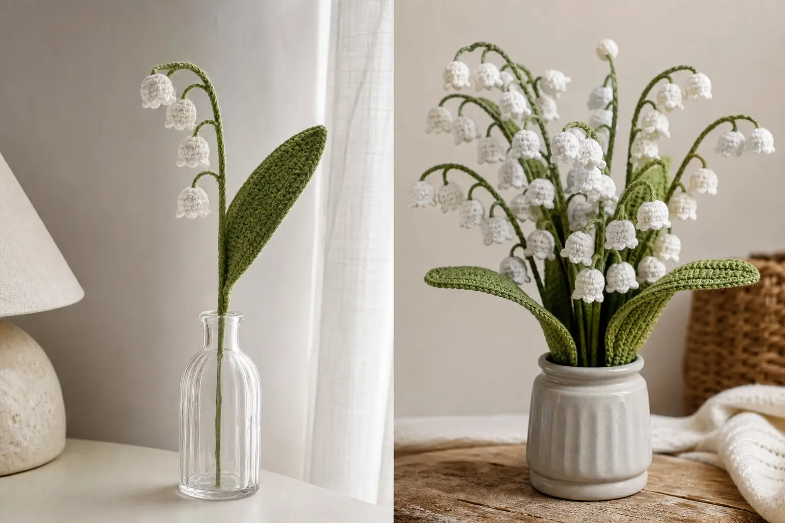 Everlasting Bloom Crochet Lily of the Valley Decor