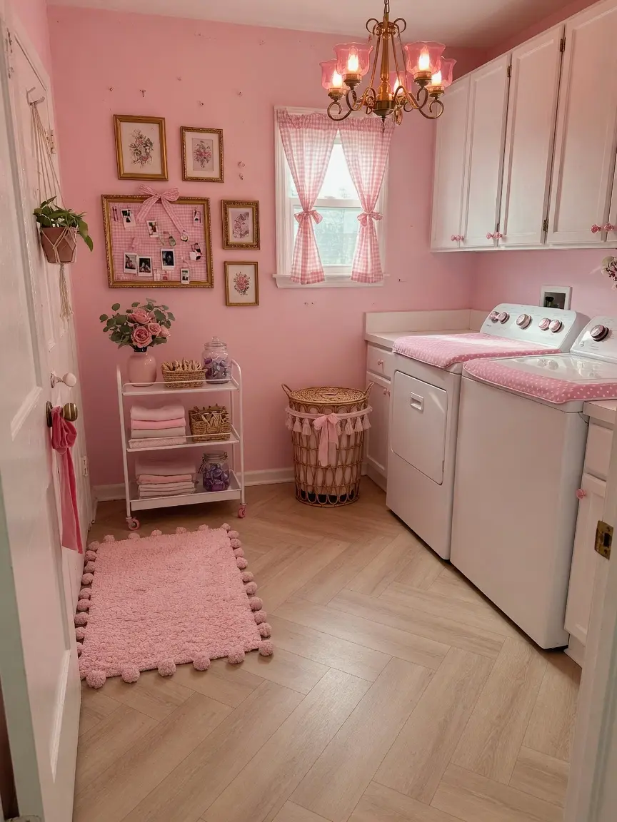 Pink Laundry Room Glow-Up Ideas