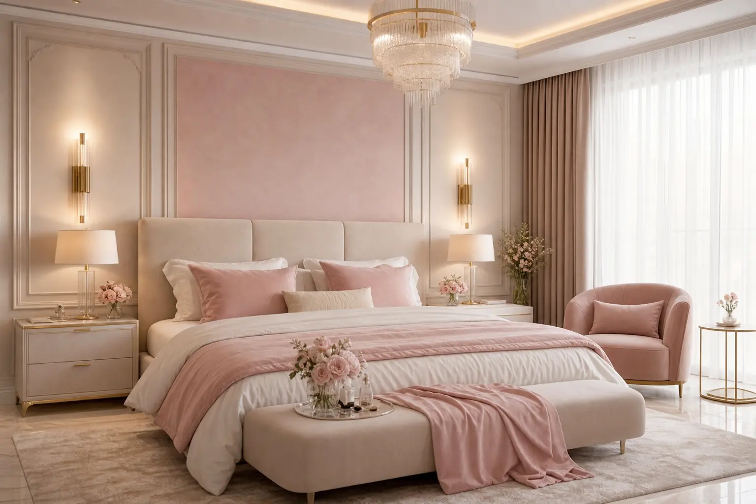 Beige Luxury Bedroom Design Ideas