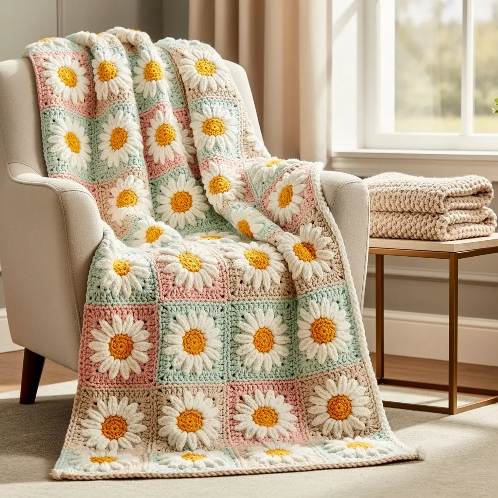 Cozy Crochet Daisy Blanket