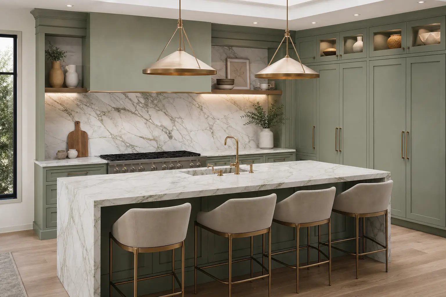 Modern Luxury Kitchen Design Ideas With Sage Green