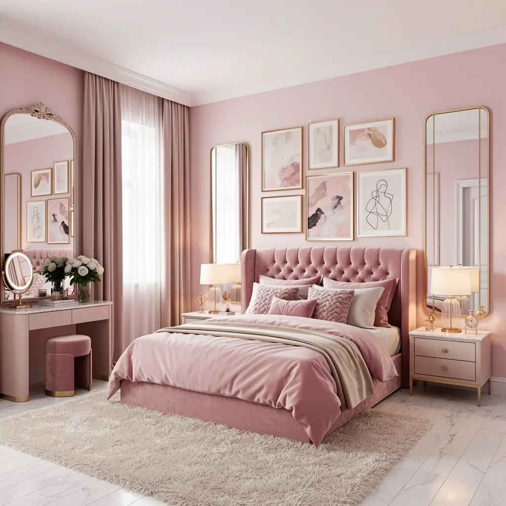 Pink Luxury Bedroom