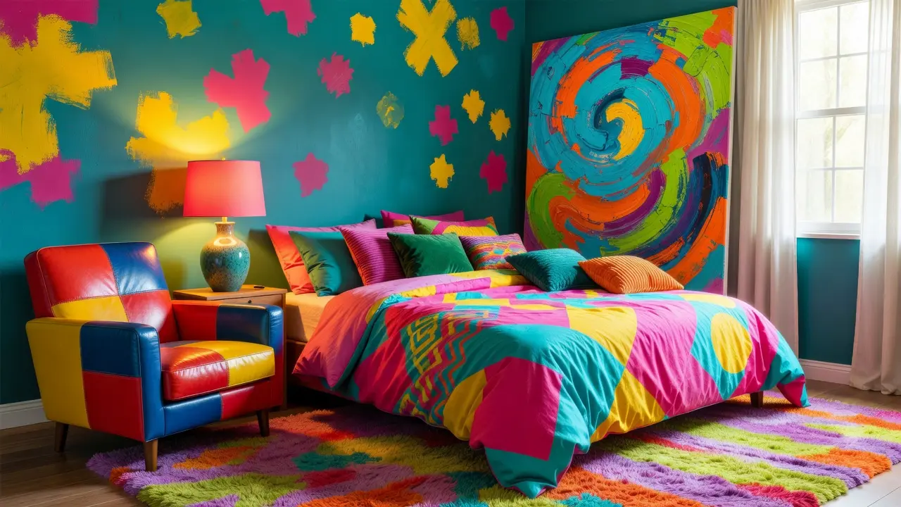 Funky Color Pop Bedroom Ideas