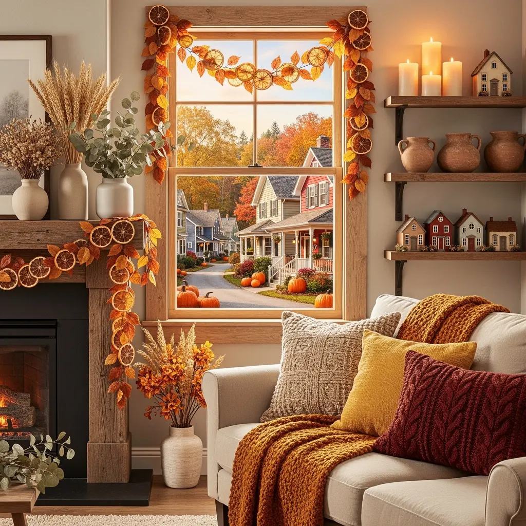 Cozy Fall Village Home Decor