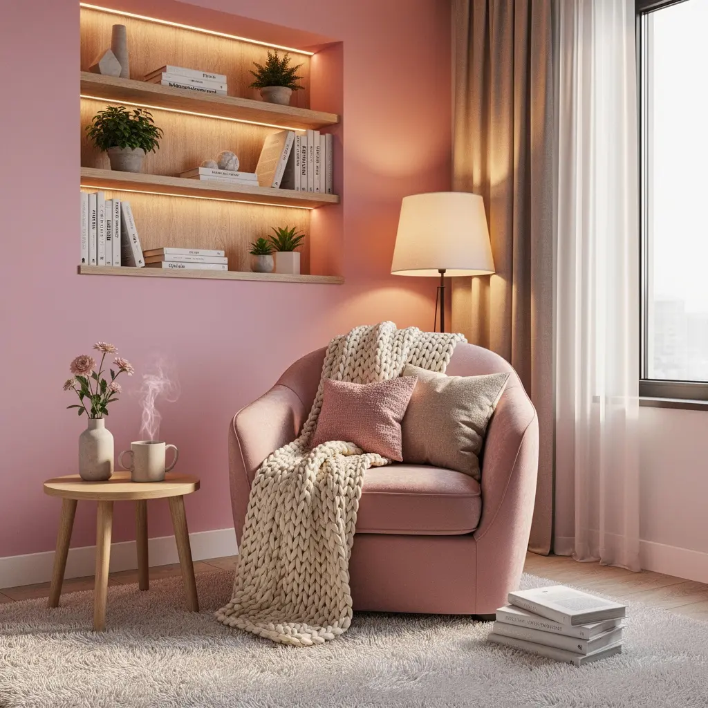 Cozy Pink Reading Nook Ideas