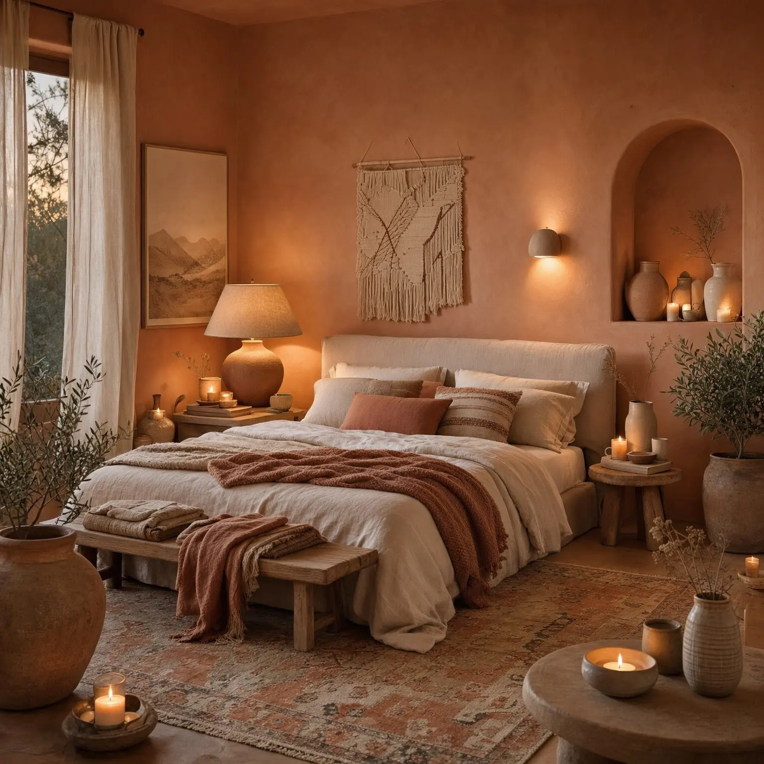 Cozy Terracotta Bedroom Ideas