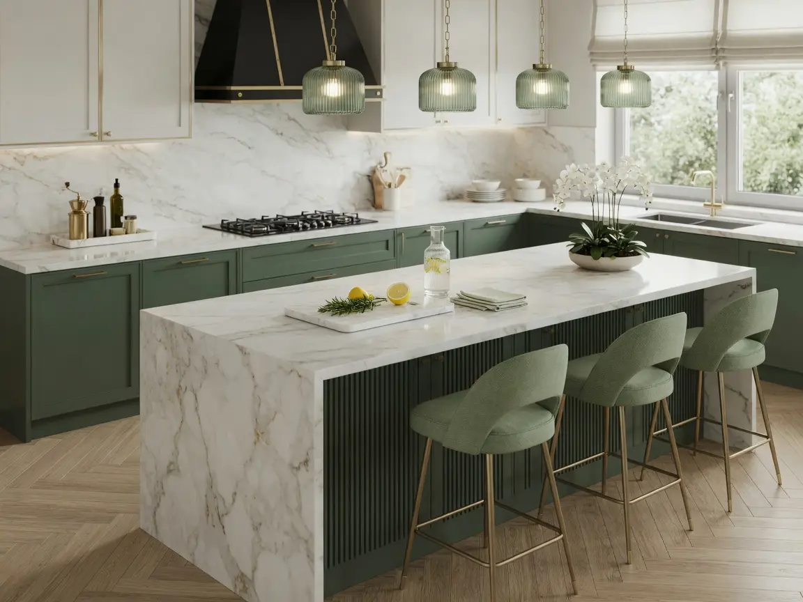 Modern Luxury Kitchen Design Ideas With Sage Green