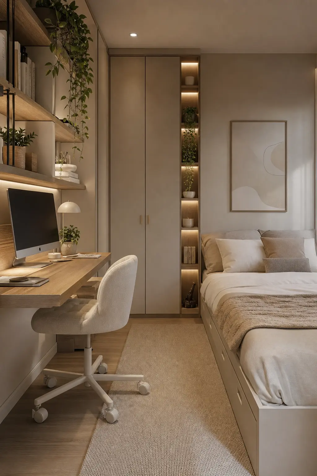 Small Bedroom with Workspace Ideas