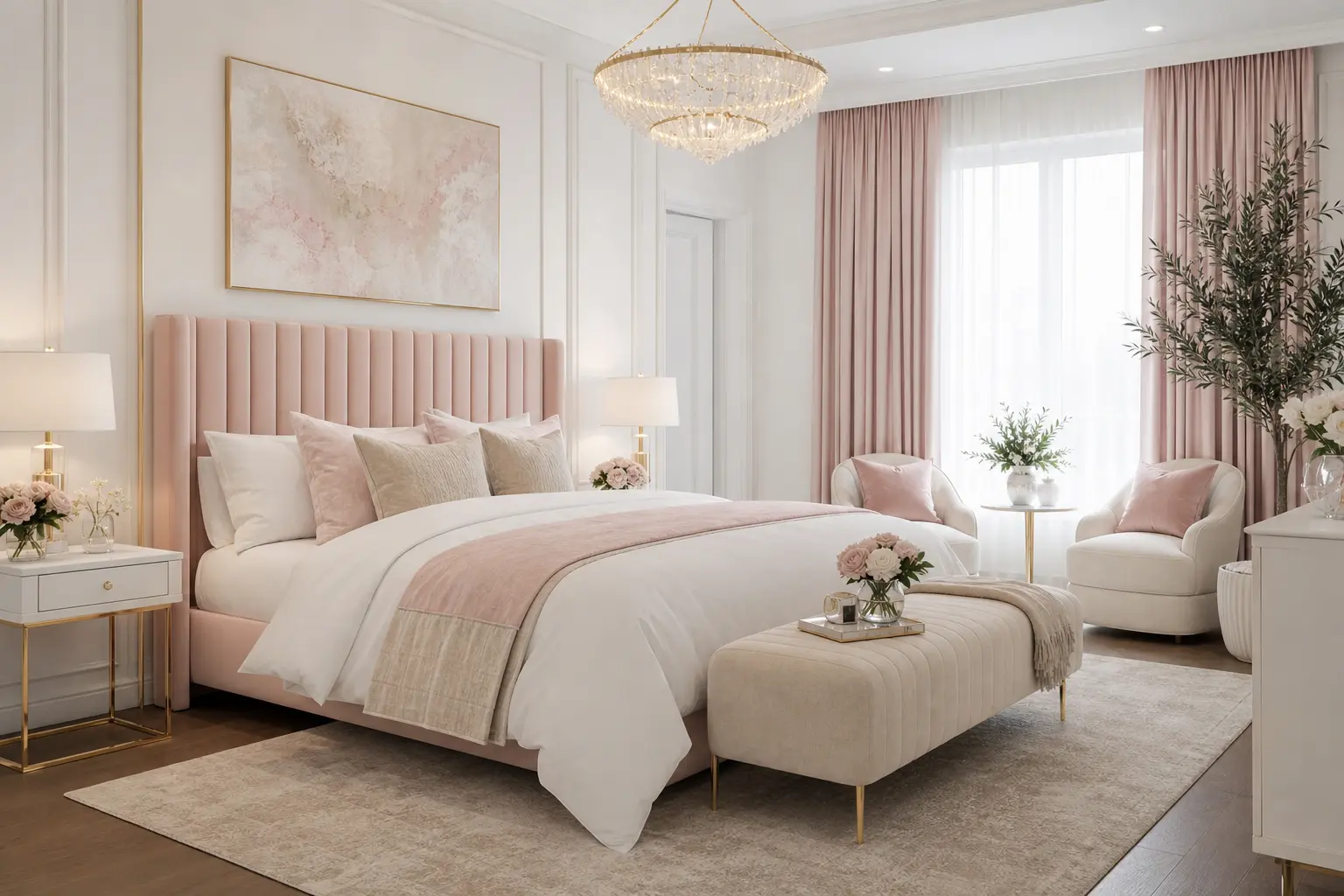 Beige Luxury Bedroom Design Ideas