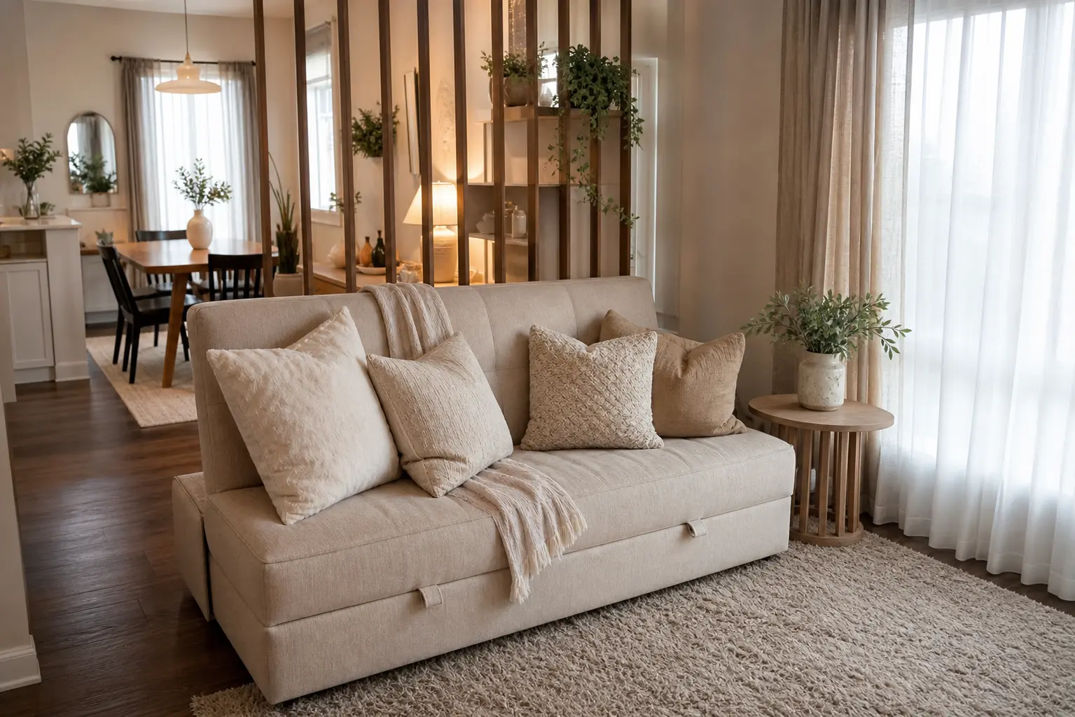 Beige Couch Bed Ideas for Small Spaces