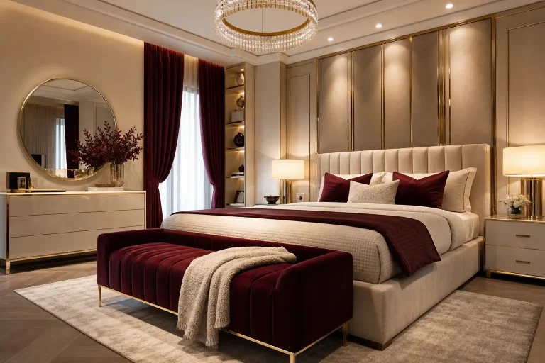 Modern Luxury Bedroom Design Ideas with Warm White