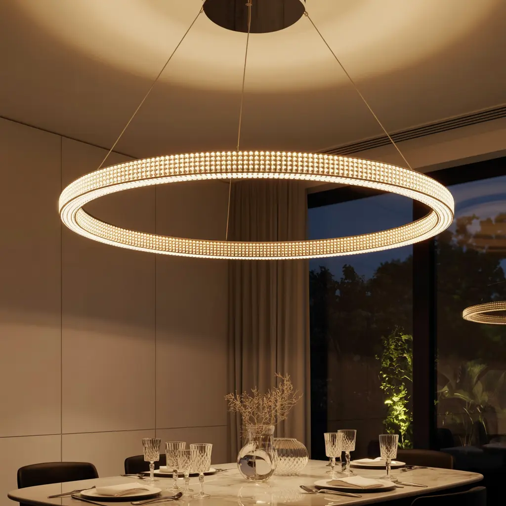 Modern LED Ring Chandelier Ideas