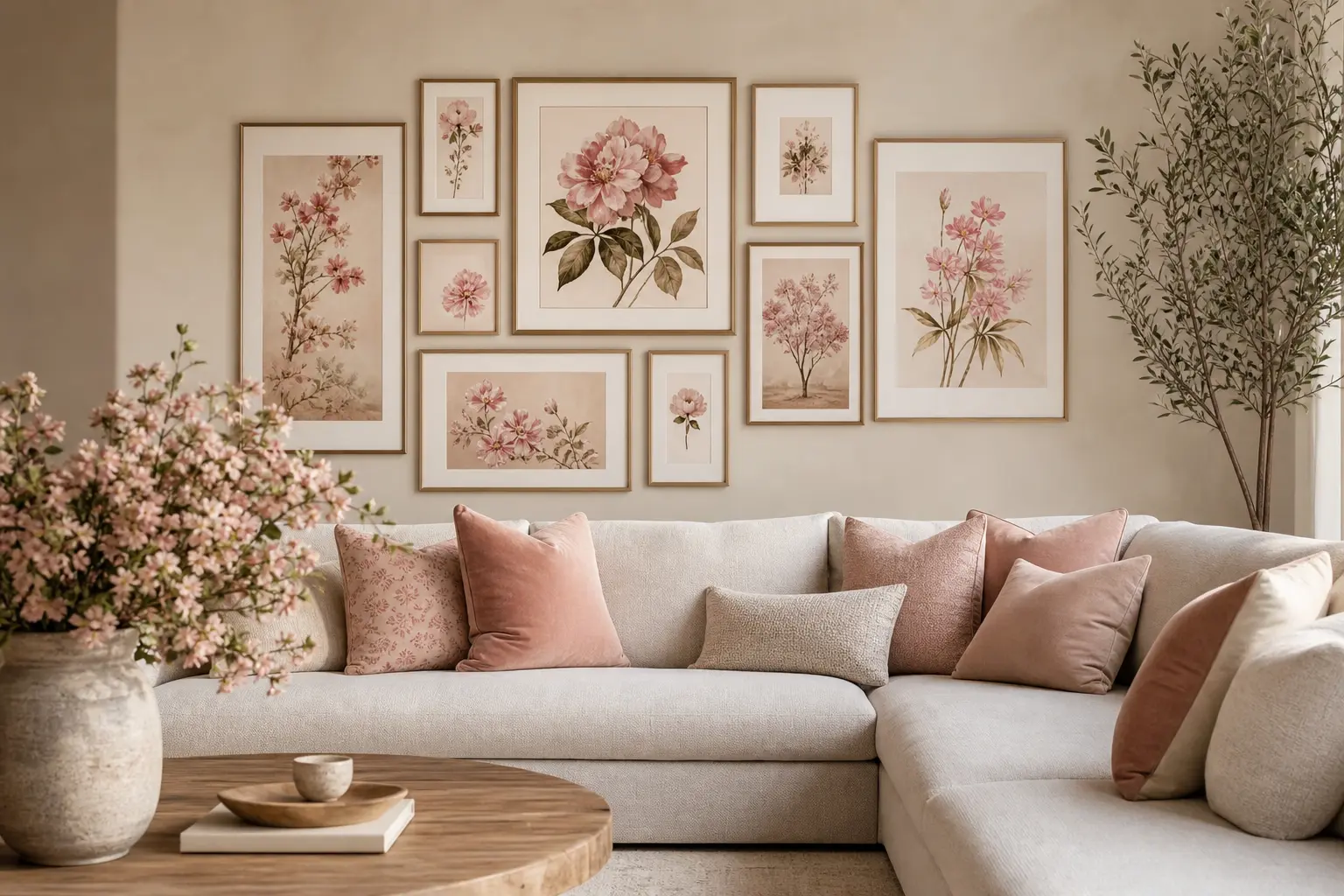 Pink Floral Wall Decor Ideas
