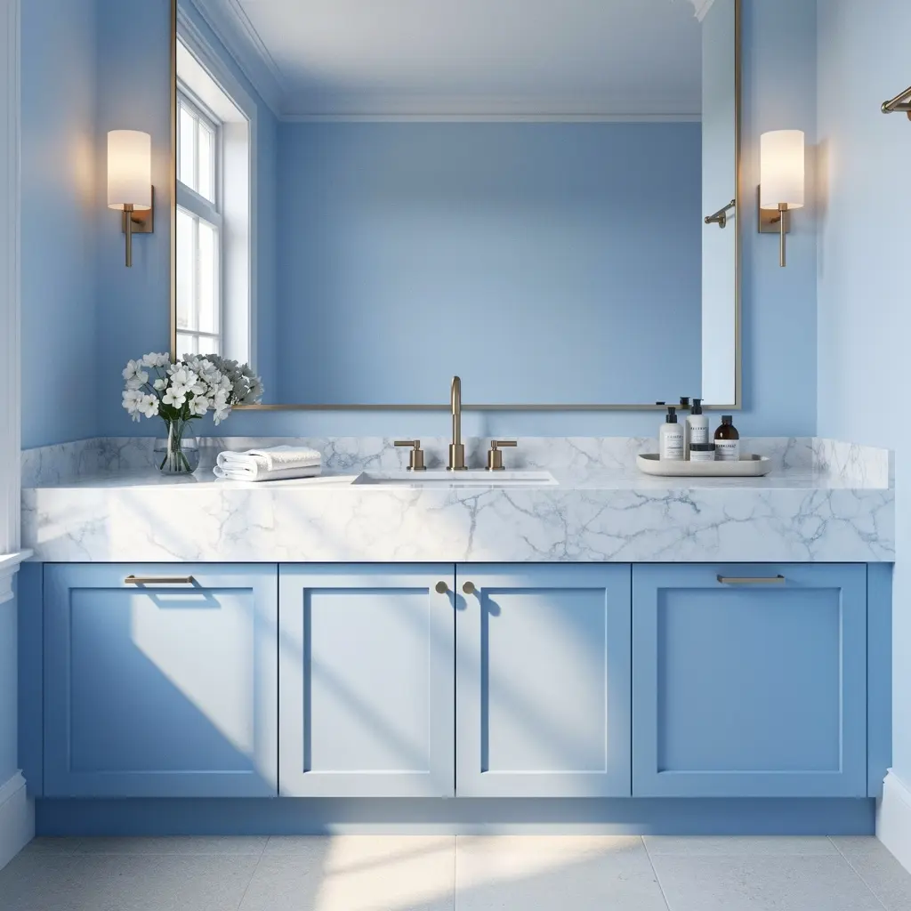 Sky Blue Luxury Vanity Room Ideas