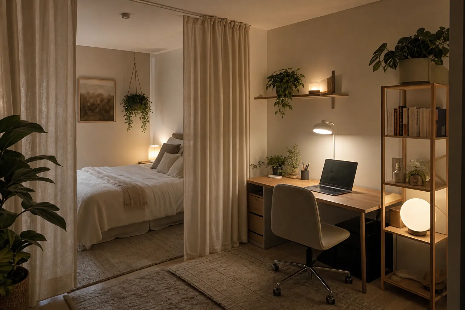 Small Bedroom with Workspace Ideas