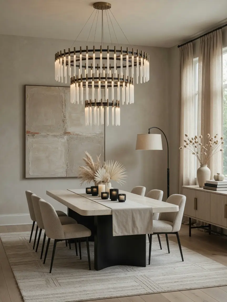 Modern Beige Dining Room Ideas