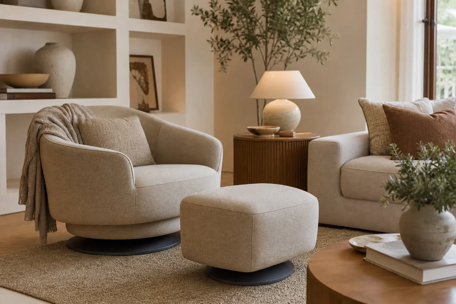 Modern Accent Chair with Ottoman Ideas