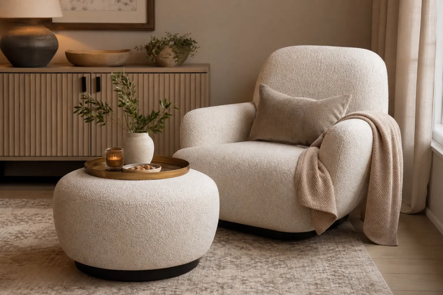 Modern Accent Chair with Ottoman Ideas