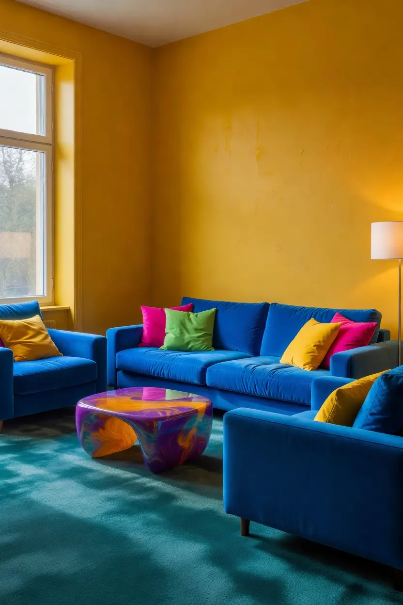 Funky Color Pop Seating Room Ideas