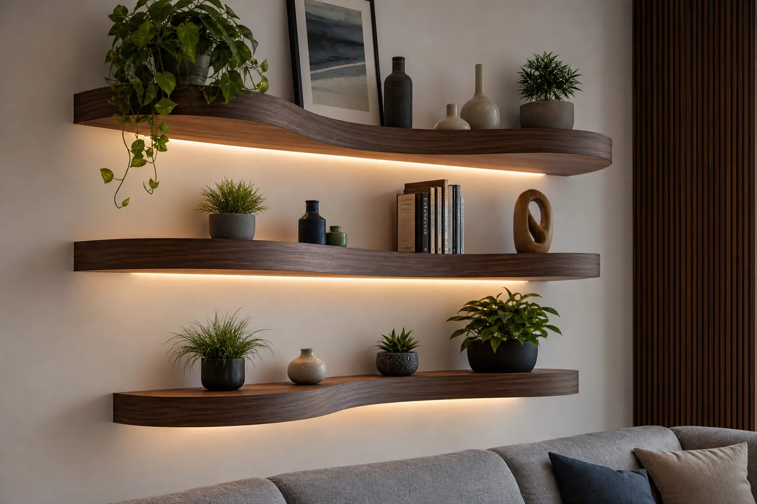 DIY Curved Floating Shelf Ideas